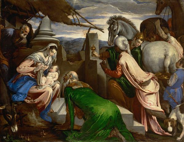Jacopo Bassano Adoration of the magi Sweden oil painting art